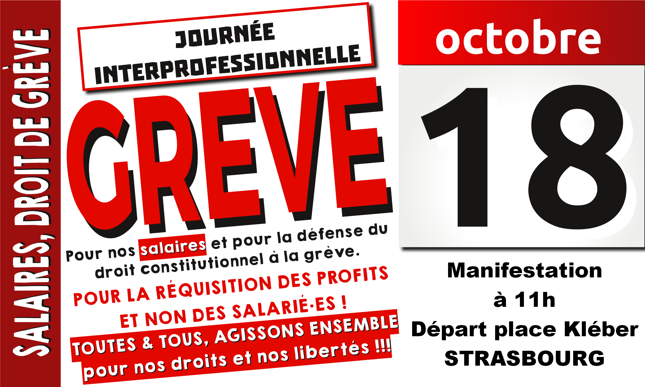 Grève 18 octobre fsu67