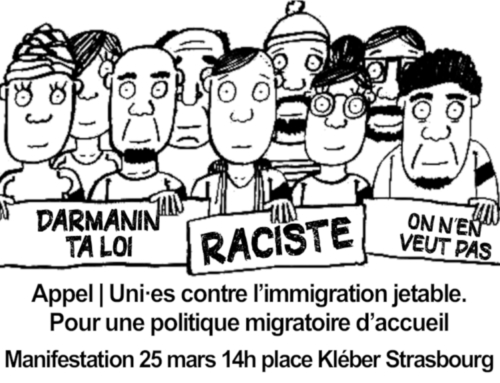 Manifestation contre la loi Darmanin 25/03 Strasbourg à 14h place Kléber