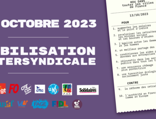 13 octobre : mobilisation intersyndicale mobilisé·es contre l’austérité, pour les salaires et l’égalité femmes-hommes