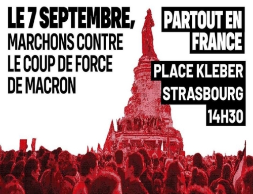 Respectez le résultat des urnes ! Mobilisation samedi 07.09, 14h30 Strasbourg