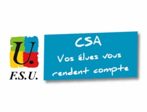 CSA-A du 17.10.24 : la FSU vous en rend compte