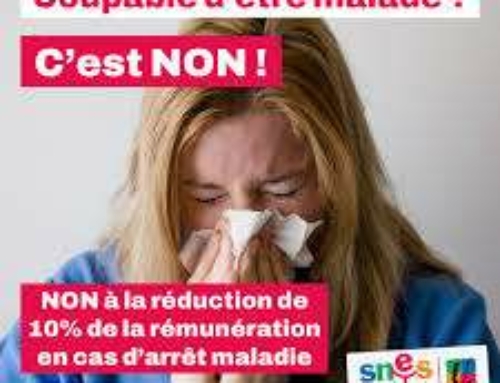 Baisse de la rémunération en cas de congé maladie à 90% : être malade n’est pas un choix !