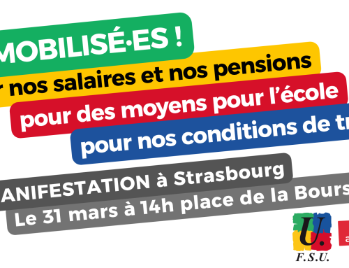 Dans l’Éducation nationale : moyens, salaires, conditions de travail, amplifions la mobilisation ! Grève le 31 mars 2026!