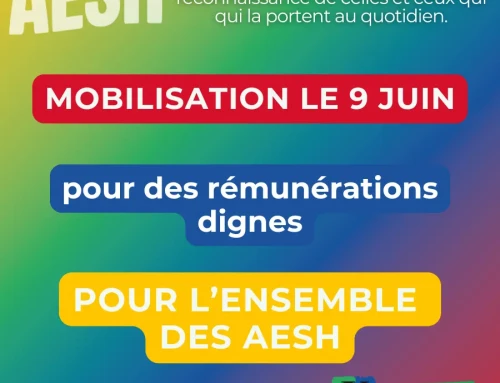 AESH : un vrai métier, un vrai corps de fonctionnaire ! Toutes et tous mobilisé.es le mardi 9 juin